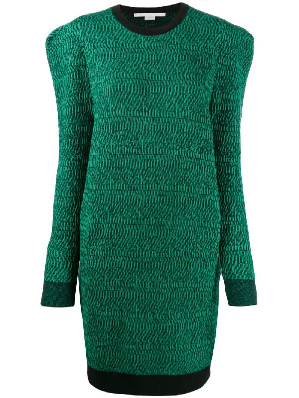 green jumper dress