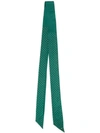 Saint Laurent Stud Embellished Tie In Green