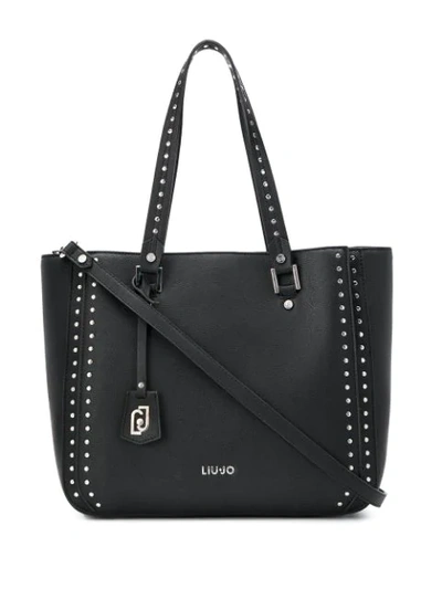 Liu •jo Studded Tote Bag In Black