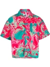 Domenico Formichetti Rorshach Marbled Paint Shirt In Green