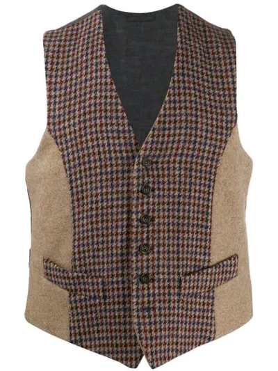 Fortela Houndstooth Waistcoat In Pied De Poule