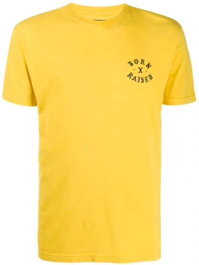 Bornxraised Fallen Angel Logo Print T-shirt In Yellow