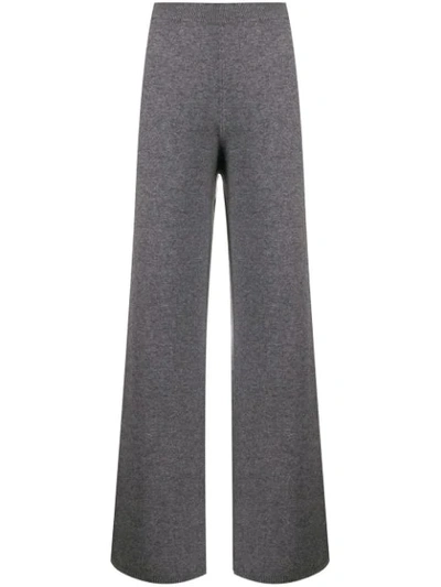 Joseph Knitted Flared Trousers In Grey