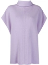 Joseph Oversized Shortsleeved Knitted Top In 0828 Lavander