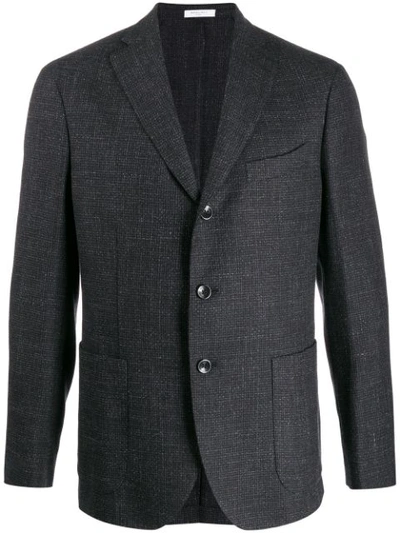 Boglioli Fitted Single-breasted Blazer In Grey