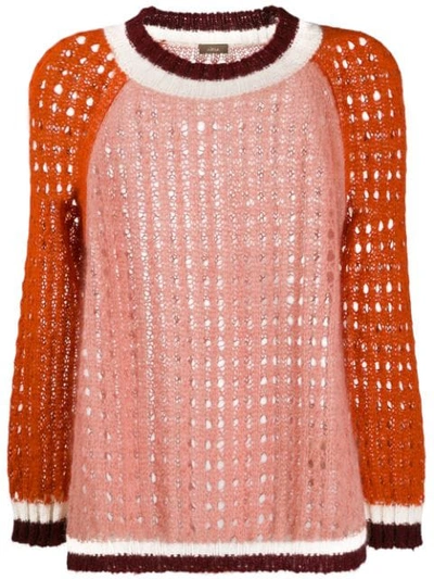 Altea Pullover In Colour-block-optik In Pink