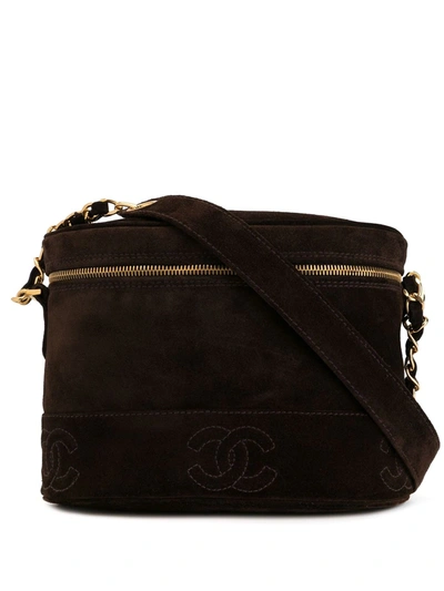 Pre-owned Chanel 1997's Triple Cc Chain Shoulder Bag In Brown