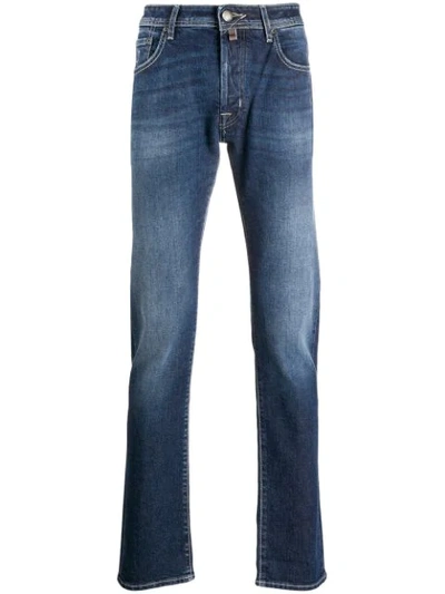 Jacob Cohen High-rise Straight Leg Jeans In Blue