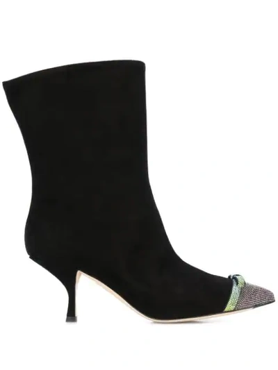 Marco De Vincenzo Crystal Embellished Boots In Black