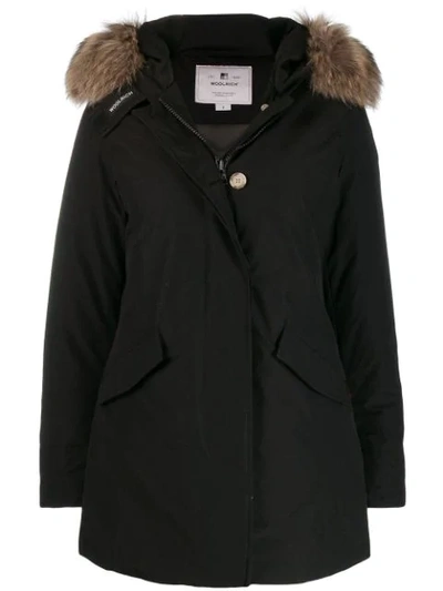 Woolrich Arctic Hooded Waterproof Parka In Black