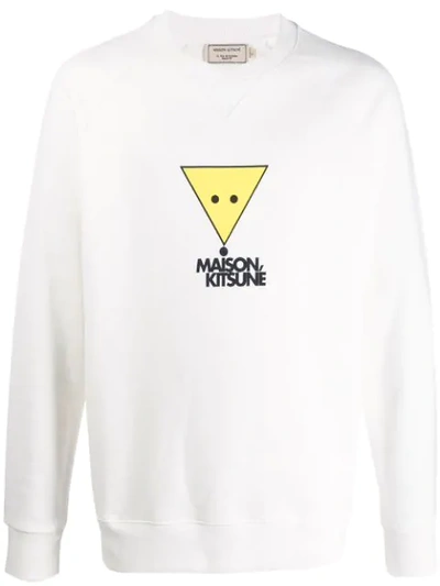 Maison Kitsuné Graphic Print Sweatshirt In White