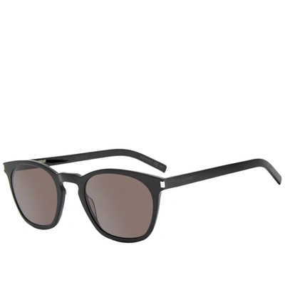 Saint Laurent Sl 28 Slim Sunglasses In Black