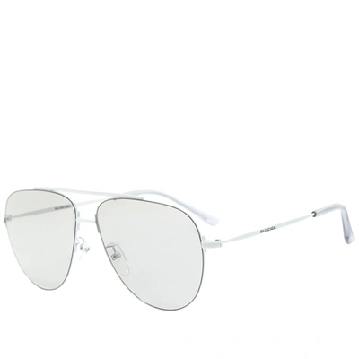 Balenciaga Invisible Aviator Sunglasses In Silver
