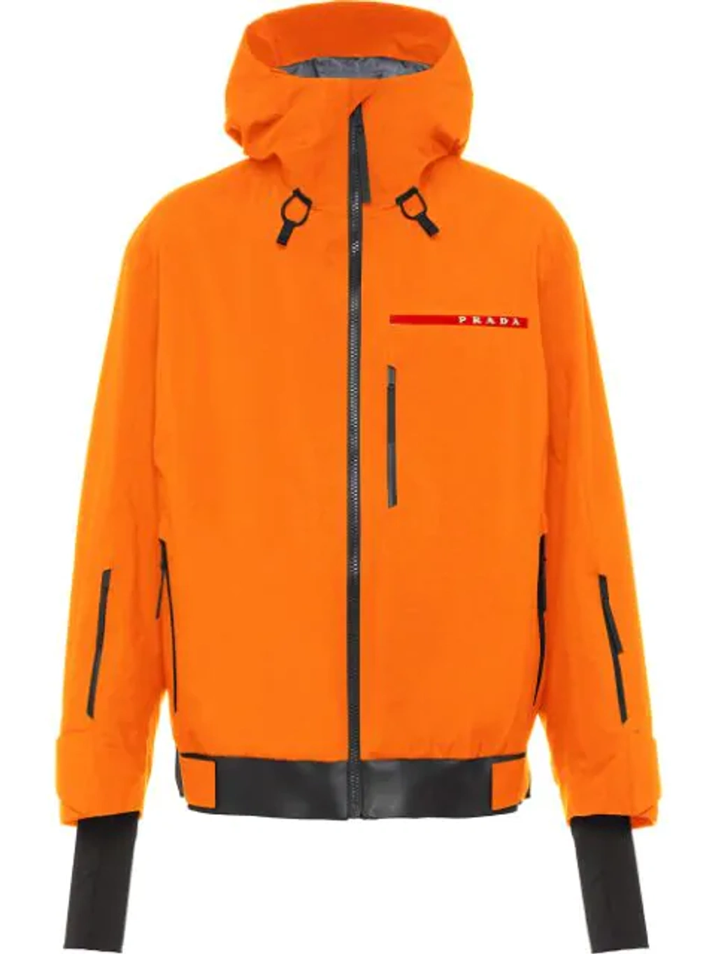 Prada Linea Rossa Multi-zip Technical Jacket In Orange