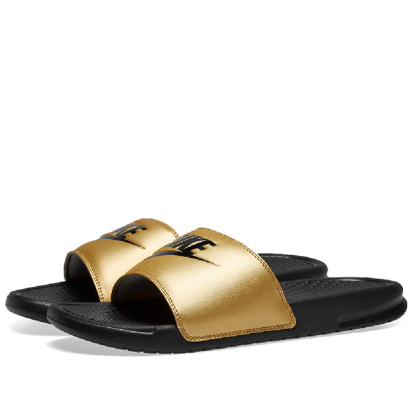 nike kawa slide gold