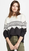 Velvet Leanna Sweater In Milk/charcoal