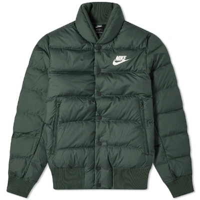Nike Down Bomber Jacket In Green