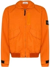Stone Island Zip-front Lightweight Jacket In Orange