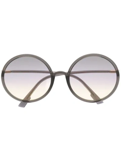 Dior Sostellaire3 Round-frame Sunglasses In Grey/ Brown Gradient
