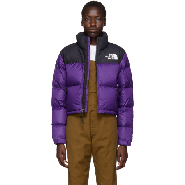 north face puffer jacket purple mens