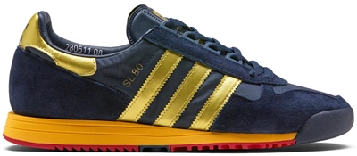 Pre-owned Adidas Originals  Sl80 Spzl Collegiate Navy In Collegiate Navy/gold Metallic/scarlet