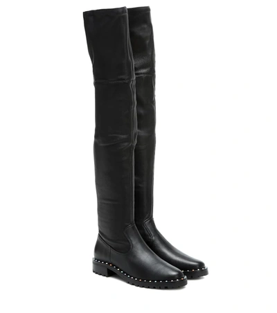 Sophia Webster Bessie Leather Over-the-knee Boots In Black