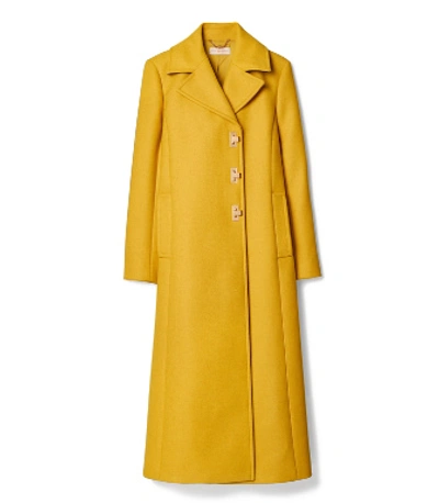 Tory Burch Wool Coat In Gold Crest