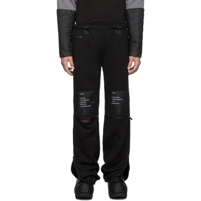 Takahiromiyashita The Soloist Takahiromiyashita Thesoloist. Black Heavy Terry Jogger Lounge Pants