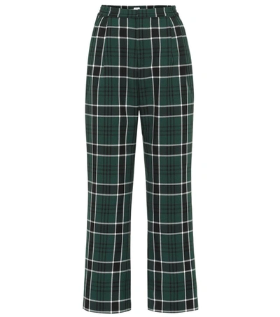 Rosie Assoulin Wowzer Checked Pants In Green