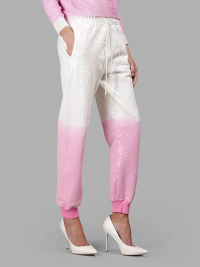 Ashish White/pink Sequins Trousers