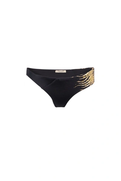 Roberto Cavalli Sequin Bikini Briefs In Black