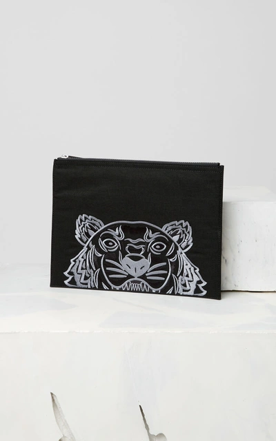 Kenzo A4 Tiger Canvas Clutch