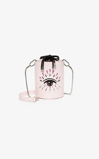 Kenzo Kontact Eye Mini Bucket Bag In Pastel Pink