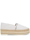 Kenzo Multi Eye Platform Espadrilles In White