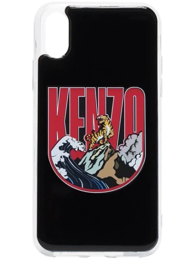 Kenzo Tiger Mountain Iphone X Case In Noir