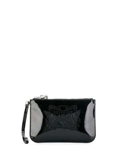 Kenzo Embossed Logo Clutch Bag In Nero