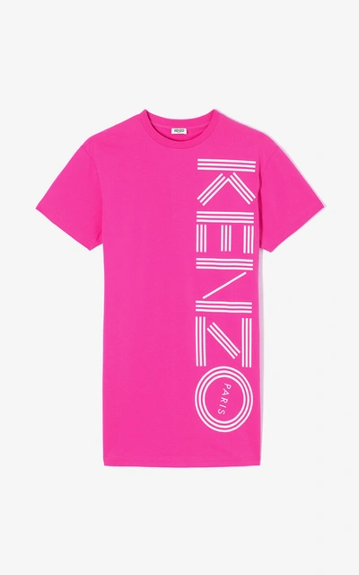 Kenzo Logo T-shirt Dress In Begonia