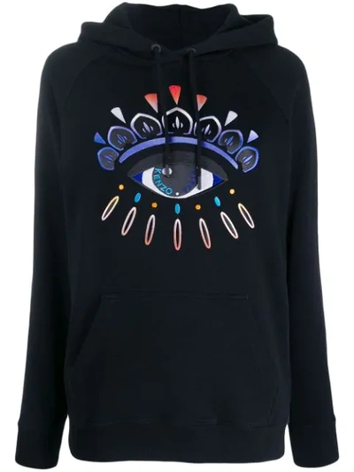 Kenzo Sweatshirt À Capuche Eye Dégradé In Black