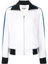 Kenzo 'bamboo Tiger' Crepe Bomber Jacket In  White