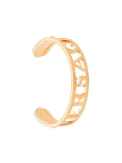 Versace Logo Bracelet In Gold