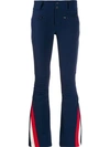Perfect Moment Chevron Panel Flared Ski-trousers In Navy