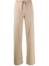 Chinti & Parker Mélange Wool And Cashmere-blend Wide-leg Pants In Beige