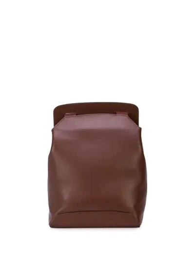 The Row Leather Backpack In Brown