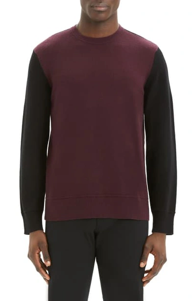 Theory Hilles Standard Fit Crewneck Cashmere Sweater In Chianti Multi