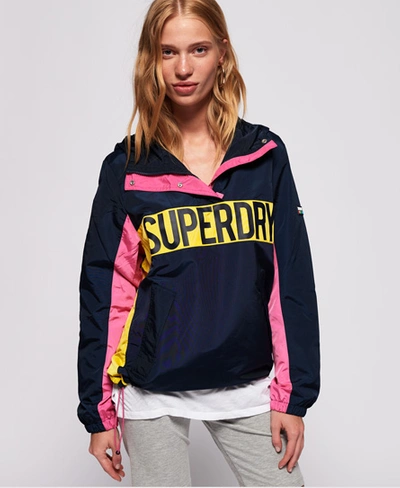 Superdry Chroma Overhead Jacket In Navy
