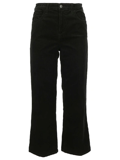 J Brand Straight Corduroy Trousers In Black