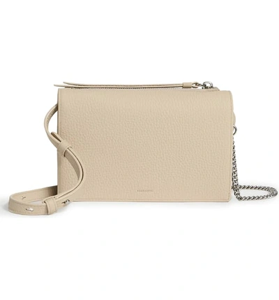 Allsaints Fetch Chain Wallet Crossbody Bag In Dove