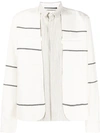 Haider Ackermann Double Layer Striped Shirt In 001 White