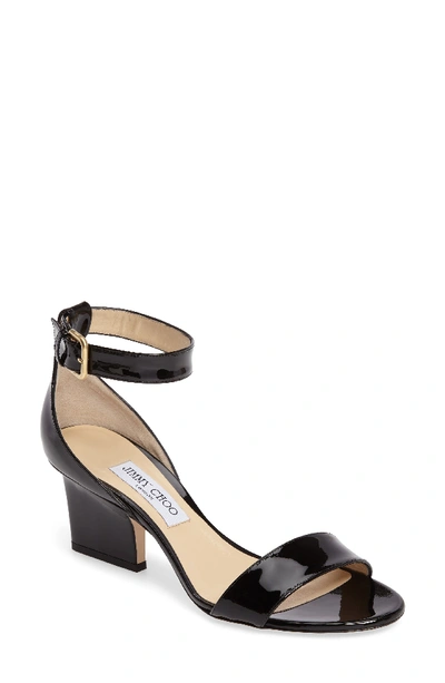 Jimmy Choo Women's Edina 65 Patent Leather High-heel Sandals In Black