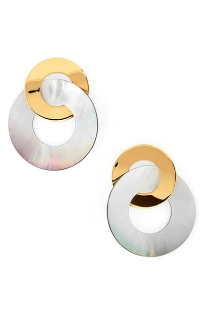 Lizzie Fortunato Solstice Earrings In Gold/ Black Mother Of Pearl